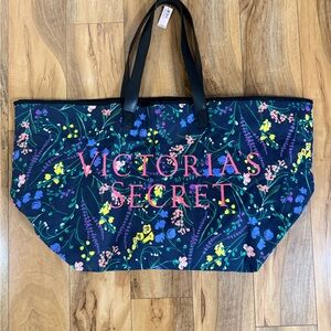 Victoria's Secret Black & Floral Tote